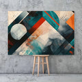 Toiledart Tableau abstrait aquarelle géométrique Toile