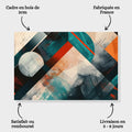 Toiledart Tableau abstrait aquarelle géométrique Toile