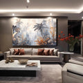 Toiledart Tableau abstrait aquarelle parc floral Toile