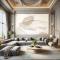 Toiledart Tableau abstrait beige Toile