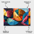 Toiledart Tableau abstrait coloré géométrique artistique Toile