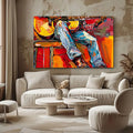 Toiledart Tableau abstrait guitariste Toile
