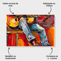 Toiledart Tableau abstrait guitariste Toile