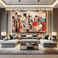 Toiledart Tableau abstrait instruments de musique Toile
