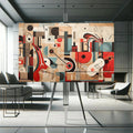 Toiledart Tableau abstrait instruments de musique Toile