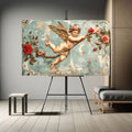 Toiledart Tableau peinture ange avec les roses Toile