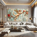 Toiledart Tableau peinture ange avec les roses Toile