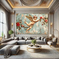 Toiledart Tableau peinture ange avec les roses Toile