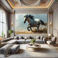 Toiledart Tableau peinture cheval de course Toile 40x30