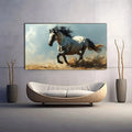Toiledart Tableau peinture cheval de course Toile