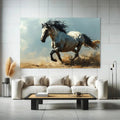 Toiledart Tableau peinture cheval de course Toile