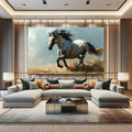 Toiledart Tableau peinture cheval de course Toile