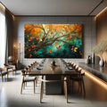 Toiledart Tableau peinture colorée lianes fleuries Toile