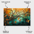 Toiledart Tableau peinture colorée lianes fleuries Toile