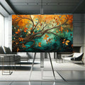 Toiledart Tableau peinture colorée lianes fleuries Toile