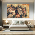 Toiledart Tableau peinture têtes de chevaux Toile