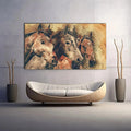 Toiledart Tableau peinture têtes de chevaux Toile