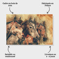 Toiledart Tableau peinture têtes de chevaux Toile