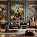 Toiledart Tableau portrait Husky zen Toile