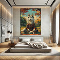 Toiledart Tableau portrait Husky zen Toile