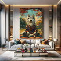 Toiledart Tableau portrait Husky zen Toile