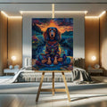 Toiledart Tableau portrait teckel à poil long zen Toile