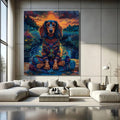 Toiledart Tableau portrait teckel à poil long zen Toile