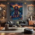 Toiledart Tableau portrait teckel à poil long zen Toile
