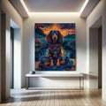 Toiledart Tableau portrait teckel à poil long zen Toile