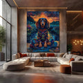 Toiledart Tableau portrait teckel à poil long zen Toile