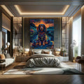 Toiledart Tableau portrait teckel à poil long zen Toile
