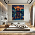 Toiledart Tableau portrait teckel à poil long zen Toile