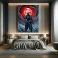 Toiledart Tableau samouraï solitaire Toile