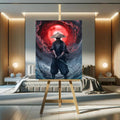 Toiledart Tableau samouraï solitaire Toile