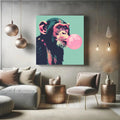Toiledart Tableau singe avec chewing gum Toile 20x20