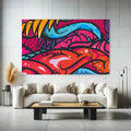 Toiledart Tableau street art abstrait Toile