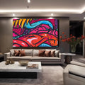 Toiledart Tableau street art abstrait Toile