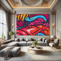 Toiledart Tableau street art abstrait Toile
