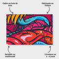 Toiledart Tableau street art abstrait Toile