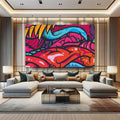Toiledart Tableau street art abstrait Toile