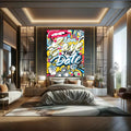 Toiledart Tableau street art graffiti love the date Toile