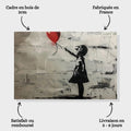 Toiledart Tableau street art la fille au ballon rouge Toile