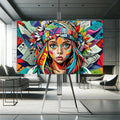 Toiledart Tableau street art visage d'enfant Toile