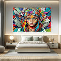 Toiledart Tableau street art visage d'enfant Toile