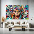 Toiledart Tableau street art visage d'enfant Toile