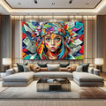 Toiledart Tableau street art visage d'enfant Toile
