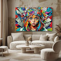 Toiledart Tableau street art visage d'enfant Toile