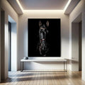 Toiledart Tableau tête de cheval noir Toile
