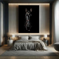 Toiledart Tableau tête de cheval noir Toile