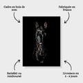 Toiledart Tableau tête de cheval noir Toile